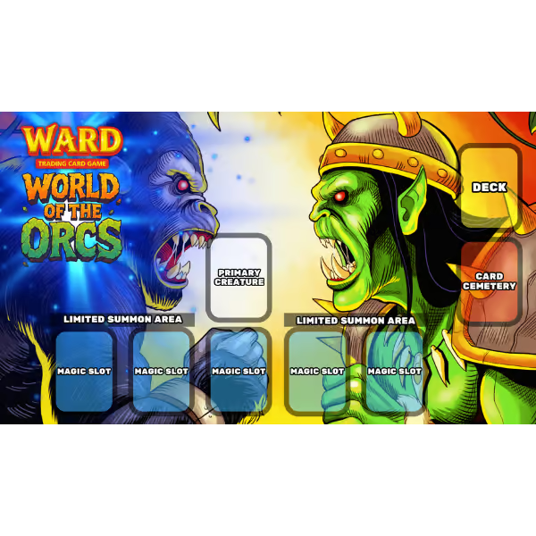 Ward Trading Card Game – Apes vs. Orcs Playmat