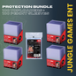 Jungle Crew Card Protection Bundle – 100 Toploaders + 100 Penny Sleeves | Ultimate Trading Card Protection Kit