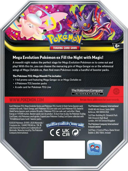 Mega Moonlit Tin [Mega Clefable ex] - Miscellaneous Cards & Products (MCAP)
